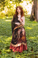 Load image into Gallery viewer, Market of Stars The Messenger Scarf with Joan of Arc, Florals &amp; Fox
