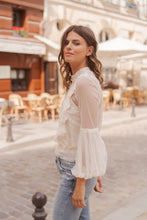 Load image into Gallery viewer, Choklate Paris Sofia Lace Blouse with Lace Inserts

