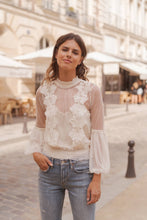 Load image into Gallery viewer, Choklate Paris Sofia Lace Blouse with Lace Inserts
