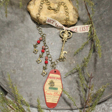 Load image into Gallery viewer, The Primitive Peddler Ticket To The North Pole Charm'd Necklace
