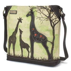 Chala Safari Canvas Crossbody Giraffe Sand