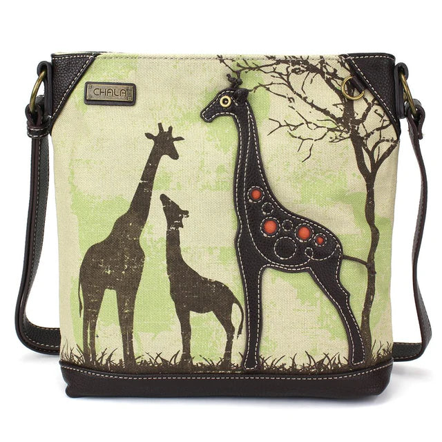 Chala Safari Canvas Crossbody Giraffe Sand