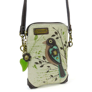 Chala Safari Canvas Cellphone Crossbody Bird Sand