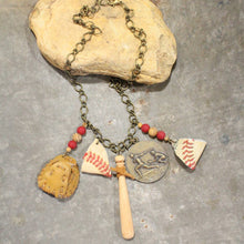 Load image into Gallery viewer, The Primitive Peddler Take Me Out To The Ballgame Vintage Charming Necklace
