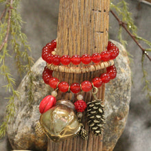 Load image into Gallery viewer, The Primitive Peddler Love For Cardinals Charm&#39;d Bracelet Set
