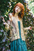 Load image into Gallery viewer, Market of Stars Lovelight Pixie Cropped Kimono w/ woodland swallow &amp; stars
