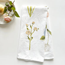Load image into Gallery viewer, Emily Lex Studio Garden flowers cotton flour sack tea towel
