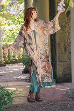 Load image into Gallery viewer, Market of Stars Lovelight Opera Duster Kimono Robe w/woodland deer &amp; swallow
