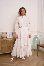 Load image into Gallery viewer, Choklate Paris Ellie Long Skirt in Openwork Cotton
