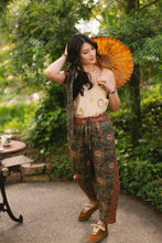Load image into Gallery viewer, Market of Stars Secret Garden Linen Cropped Artist Pant w/ Flowers, Fan
