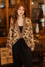 Load image into Gallery viewer, Market of Stars Curiosities Pixie Duster Crop Kimono w/ whimsical print
