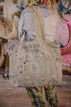Load image into Gallery viewer, Magnolia Pearl Hand-Painted Rose Tote Bag
