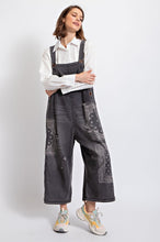 Load image into Gallery viewer, Easel Washed Denim Bandana Jumpsuit Charcoal
