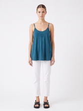 Load image into Gallery viewer, Paper Lace Cami with Lace Inset and Raw Edges
