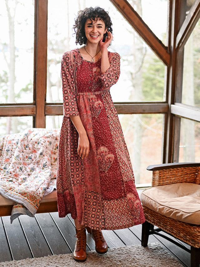 April Cornell Moondream Patchwork Dress