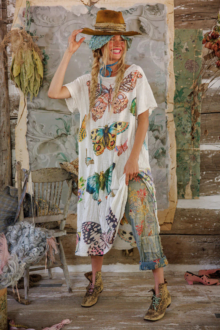 magnolia pearl t shirt dress Magnolia Pearl Passion Du Papillon T Dress