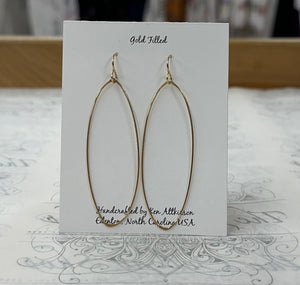 Ken's Jewelry Gold Filled XLarge Oval Earring