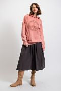 Load image into Gallery viewer, Easel Peace Washed Terry Knit Pullover Hoodie
