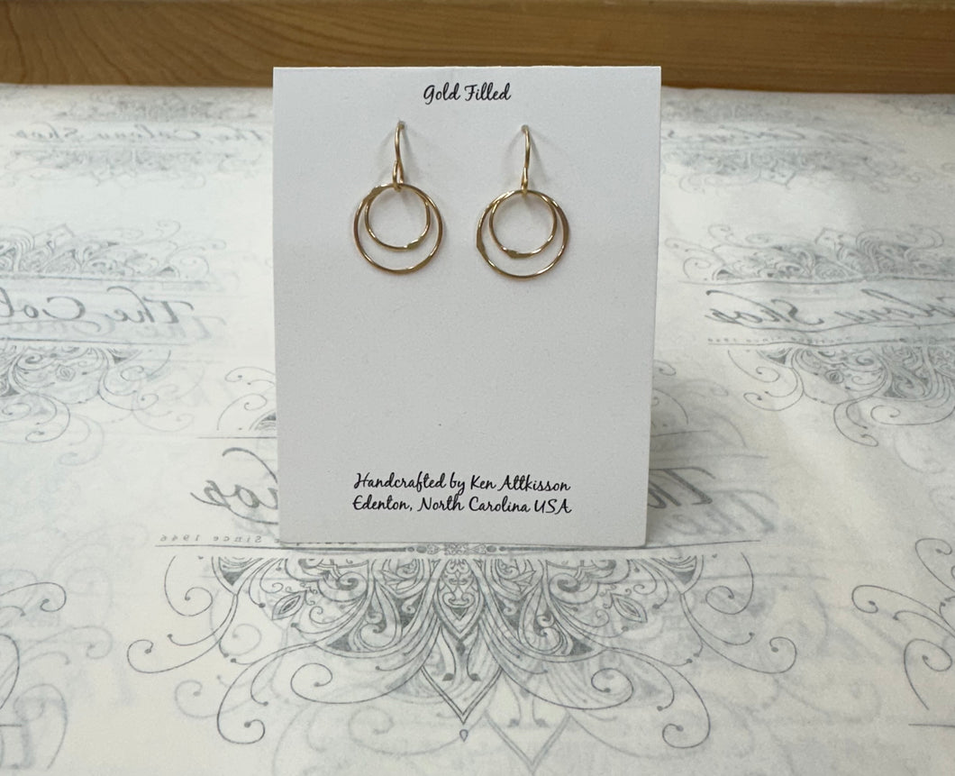 Ken’s Jewelry Gold Filled 2 Small Circle Earring