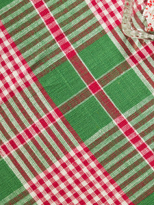 April Cornell Holly Plaid Tablecloth