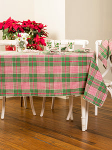 April Cornell Holly Plaid Tablecloth