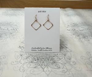 Ken's Jewelry Gold Filled Square Earrings