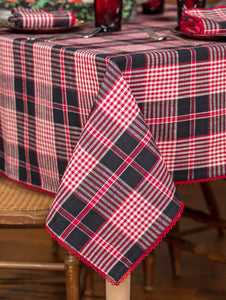 April Cornell Holly Plaid Tablecloth