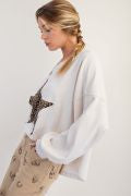 Load image into Gallery viewer, Easel Animal Star Patch Mineral Washed Poly Rayon Knit Top
