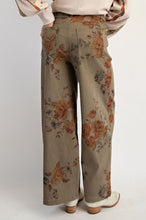 Load image into Gallery viewer, Easel Flower Print Stretch Washed Twill Pants
