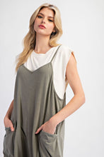 Load image into Gallery viewer, Easel Mineral Washed Cotton Span Jumpsuit
