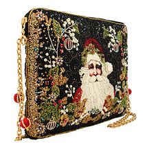 Load image into Gallery viewer, Mary Frances Holiday Magic Santa Beaded and Embroidered Crossbody Handbag
