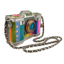 Load image into Gallery viewer, Mary Frances Life in Color Beaded Crossbody Camera Handbag
