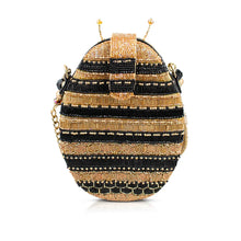 Load image into Gallery viewer, Mary Frances Sweet As Honey Bee Gold and Black Handbag
