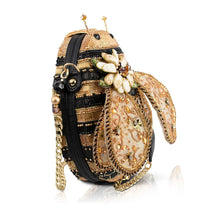 Load image into Gallery viewer, Mary Frances Sweet As Honey Bee Gold and Black Handbag
