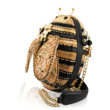 Load image into Gallery viewer, Mary Frances Sweet As Honey Bee Gold and Black Handbag
