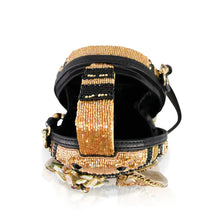 Load image into Gallery viewer, Mary Frances Sweet As Honey Bee Gold and Black Handbag
