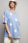 Load image into Gallery viewer, Easel Star Print Washed Top
