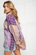 Load image into Gallery viewer, Easel Plaid Mix N Match Button Down Shirt
