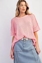 Load image into Gallery viewer, Easel Short Sleeve Knitted Sweater Top
