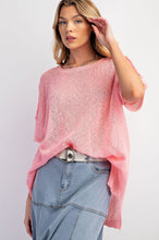 Load image into Gallery viewer, Easel Short Sleeve Knitted Sweater Top
