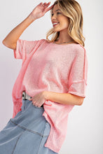 Load image into Gallery viewer, Easel Short Sleeve Knitted Sweater Top
