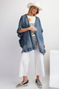 Load image into Gallery viewer, Easel Washed Denim Cardigan
