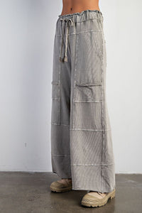 Easel Mineral Wash Terry Knit Cargo Sweatpant