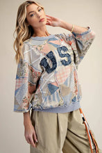 Load image into Gallery viewer, Easel 3/4 Sleeve USA Patch Sweatshirt
