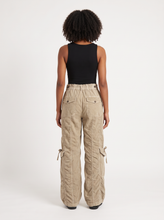 Load image into Gallery viewer, Paper Lace Natural Velvet Pant with Ruching and Bows
