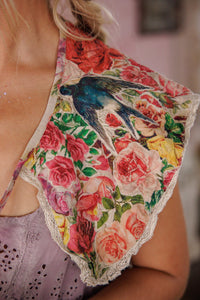 Magnolia Pearl Floral Appliqué Hannes Collar