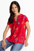 Load image into Gallery viewer, Johnny Was Easy Paneled V-Neck Tee
