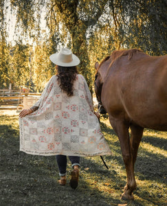 Market of Stars Love Story Heart Print Bamboo Boho Kimono