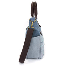 Load image into Gallery viewer, Chala Canvas Print Pocket Tote Turtles Indigo

