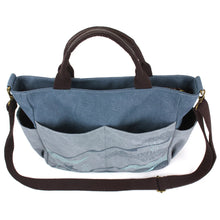 Load image into Gallery viewer, Chala Canvas Print Pocket Tote Turtles Indigo
